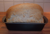 A home-baked loaf of bread