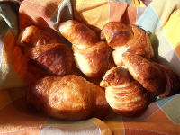 Home-baked croissants